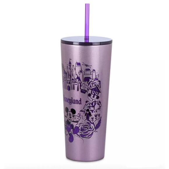 Disneyland Starbucks Pearlized Purple Stainless Steel Drink Tumbler Cold Cups - Picture 9 of 10